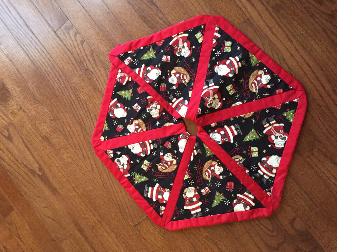 24 Tumbling Santa Tabletop Tree Skirt Etsy