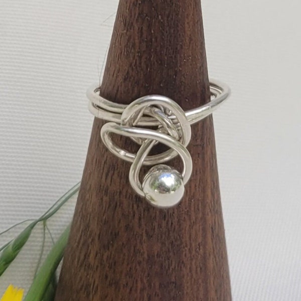 Trinity - Sterling silver wire ring