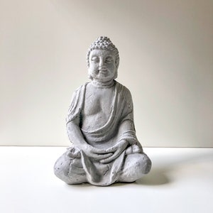Boeddhabeeldje, boeddha van cement, mini-boeddhabeeld, mediterende boeddha, kleine boeddha, boeddha voor terrarium, boeddha voor tuin, persoonlijk altaar