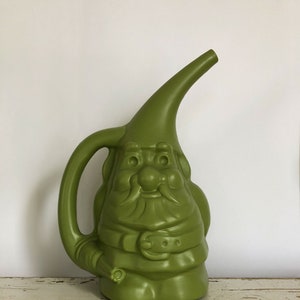 Green Gnome Watering Can, Garden Gnome, Watering Can, Large Watering Can, Indoor Watering Can, Watering Can Long Spout, Plastic Watering Can