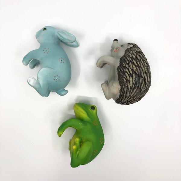 Colorful Animal Pot Hangers: Frog, Rabbit and Hedgehog