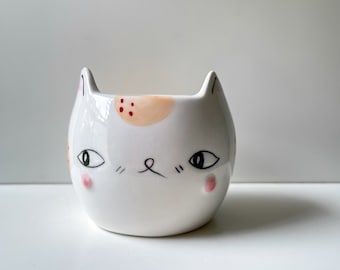 Cat Planter, Orange Tabby Planter, Succulent Pot, Cat Lover Gift, Cute Pot, Animal Pot, Cat Head Planter,