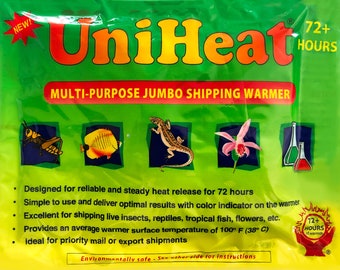 Uniheat 72+ Hours, Heat Pack, Includes Thermal Bubble Wrap. Plant Warmer for Shipping, Winter Shipping, Shipping Protection, Plant Insurance