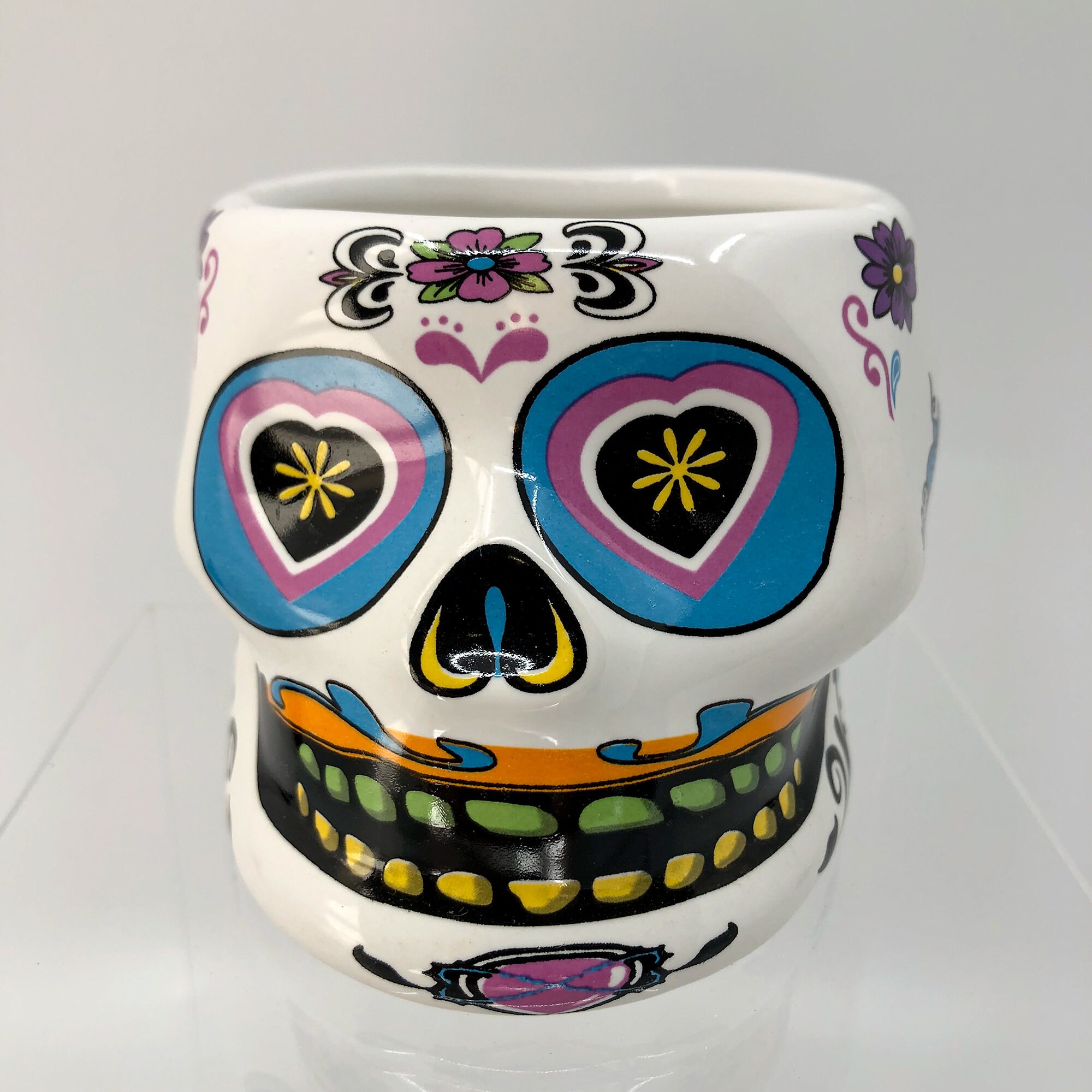 Sugar Skull Planter Skull Pot Halloween Planter Goth Etsy
