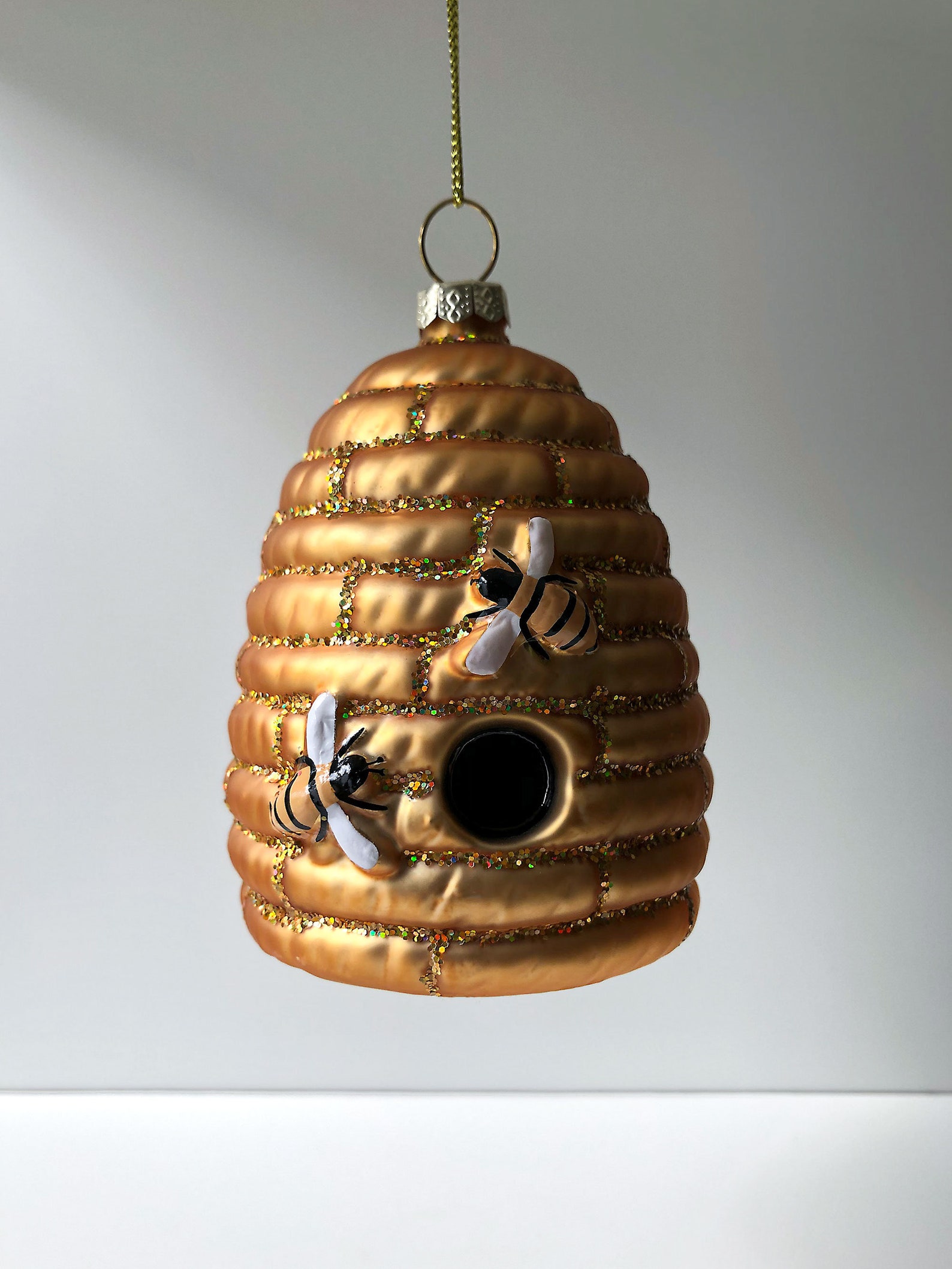 Bee Hive Ornament Bee Skep Ornament Honeybees Christmas Etsy