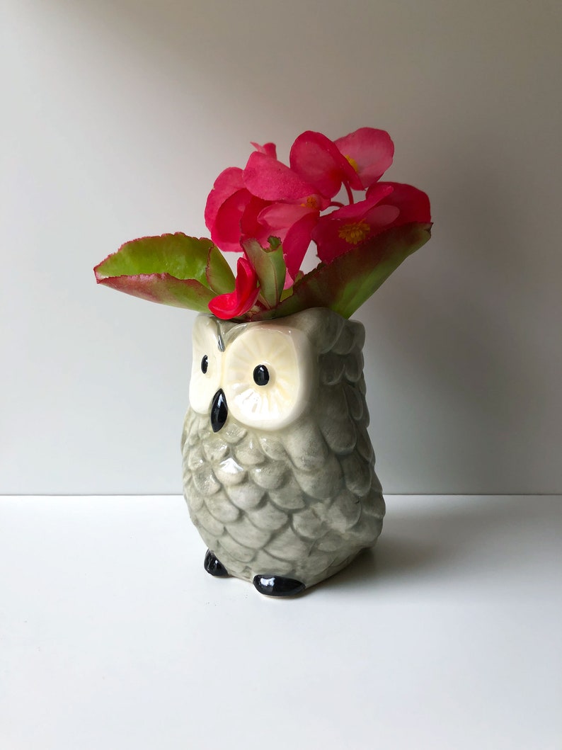 Owl Vase Flower Vase Spill Vase Mini Vase Animal Vase Cur Etsy