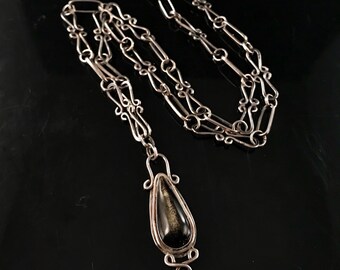 Mexican labradorite sterling silver necklace