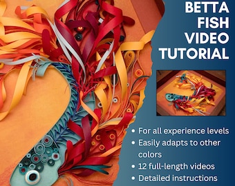 Quilled Betta Fish Video Tutorial Series | Quilling & Other Paper Art Techniques