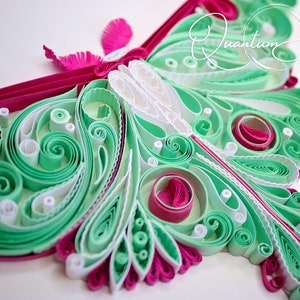 Quilled Luna Moth Video Tutorial Quilling Pattern image 6