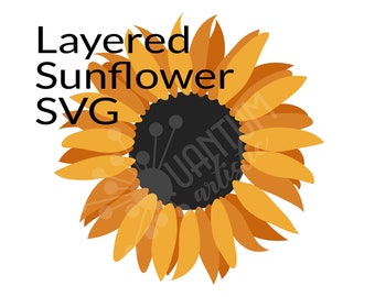Layered Sunflower SVG