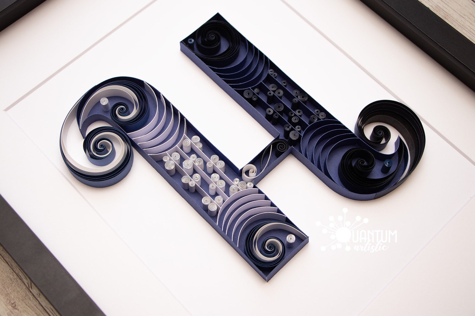 Simple & Elegant Paper Quilled Letter H Monogram Etsy