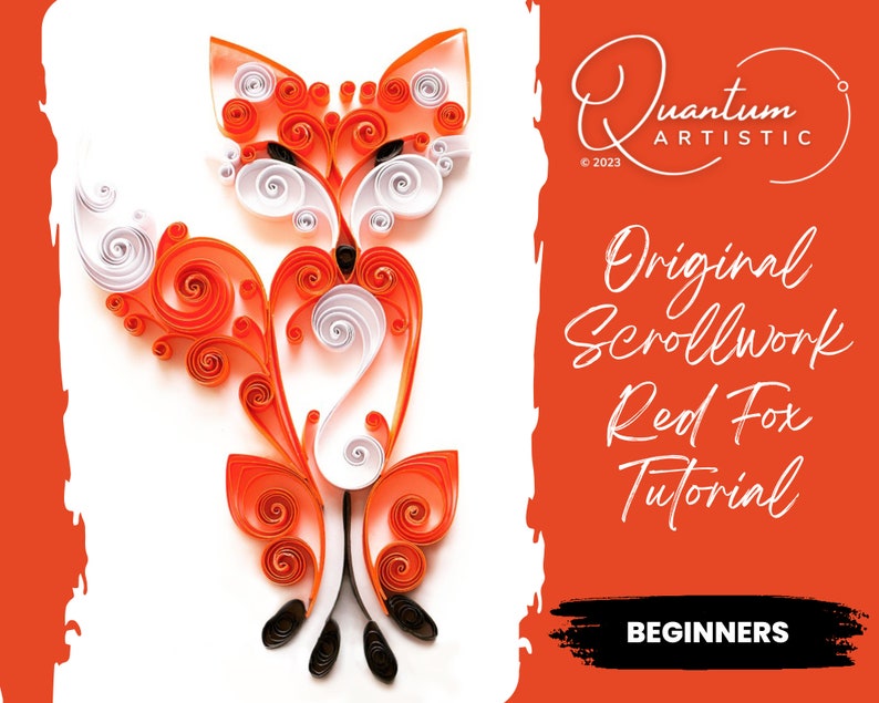 The Original Quilled Scrollwork Fox Pattern image 1