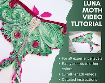 Quilled Luna Moth Video Tutorial | Quilling Pattern
