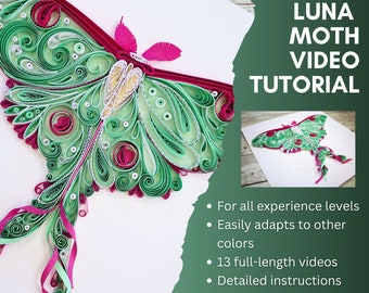 Quilled Luna Moth Video Tutorial | Quilling Pattern