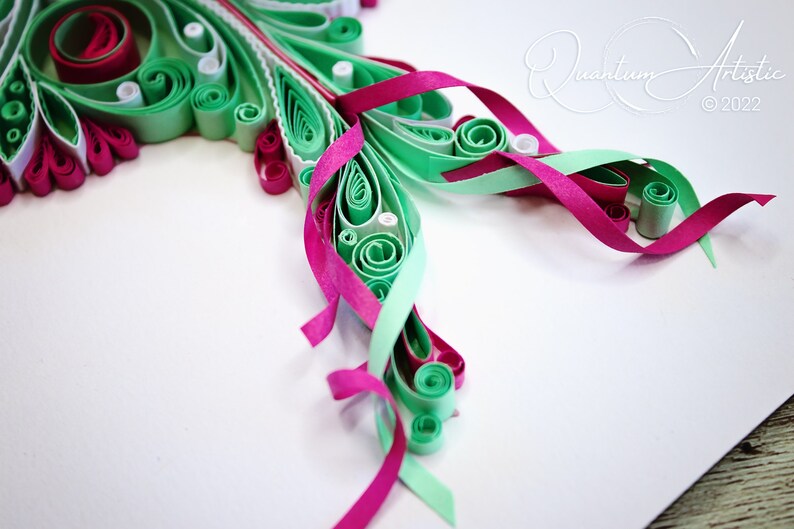 Quilled Luna Moth Video Tutorial Quilling Pattern image 8