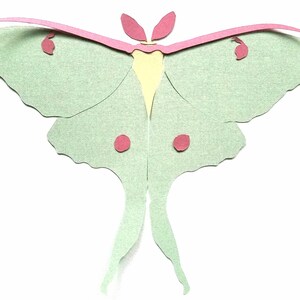 Quilled Luna Moth Video Tutorial Quilling Pattern image 7