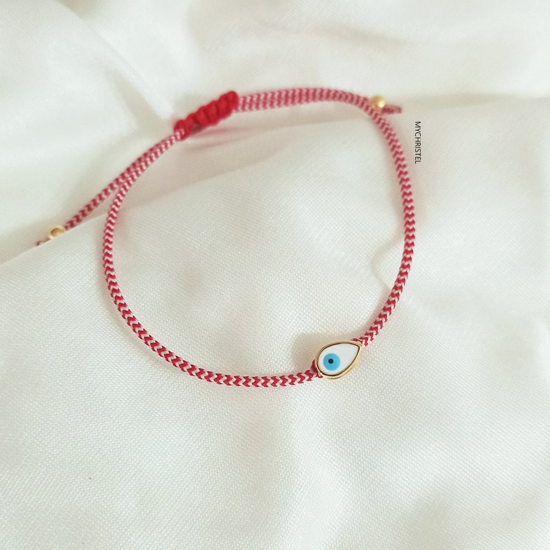 martakia, martis bracelet, red and white cord, greek jewelry, evil eye jewelry, protection bracelet, march bracelet, greek evil eye bracelet image 1