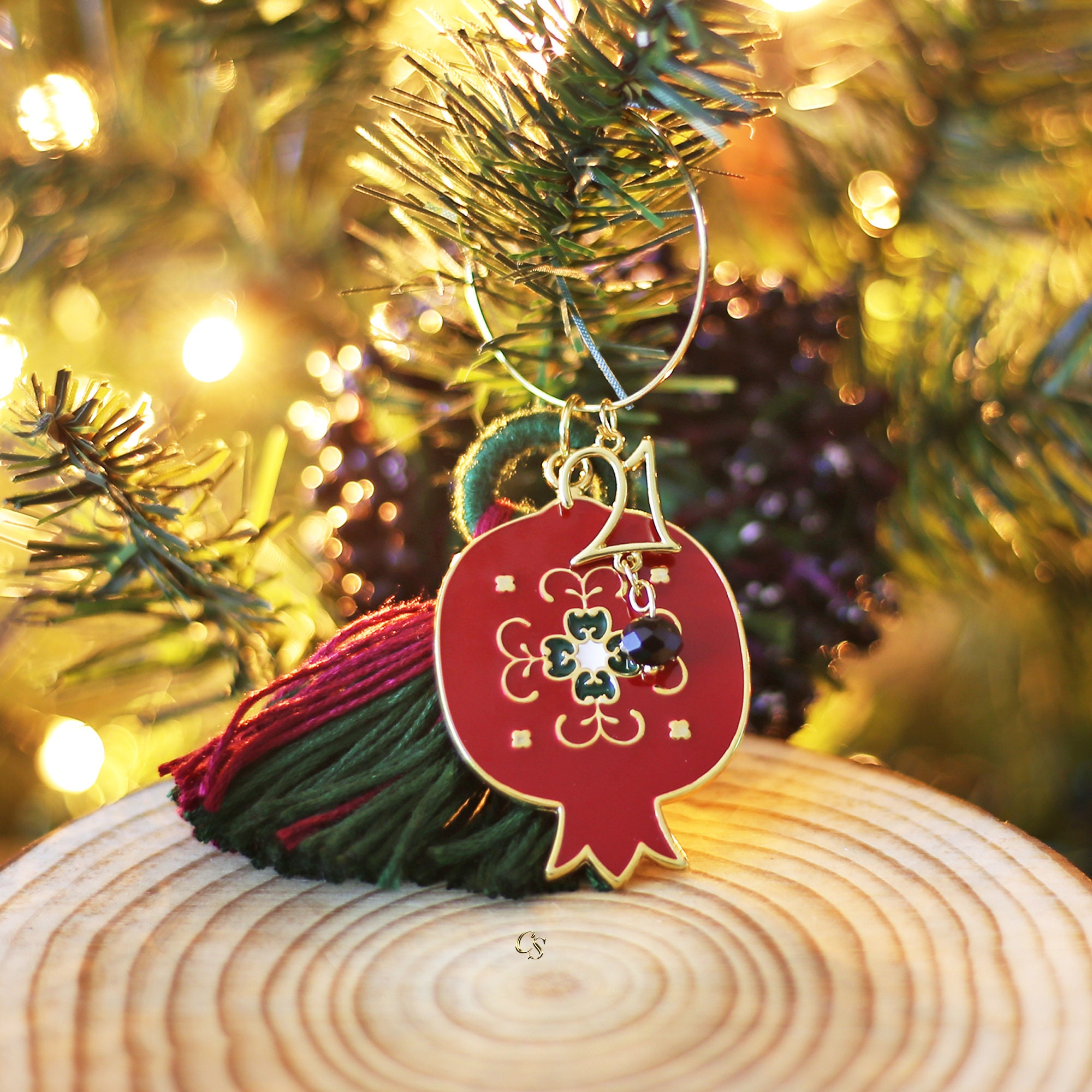Christmas lucky charms decorative christmas pomegranate 2021 | Etsy