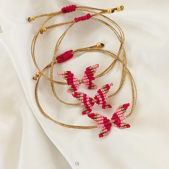 Buy Macrame Butterfly Bracelet Spring Jewelry Butterfly Jewelry