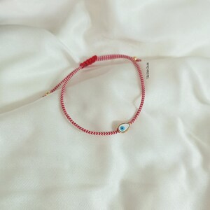 martakia, martis bracelet, red and white cord, greek jewelry, evil eye jewelry, protection bracelet, march bracelet, greek evil eye bracelet image 2