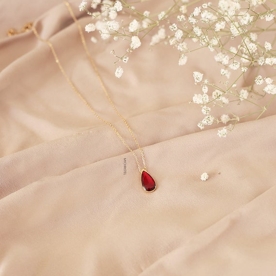 Red and 2024 gold necklace