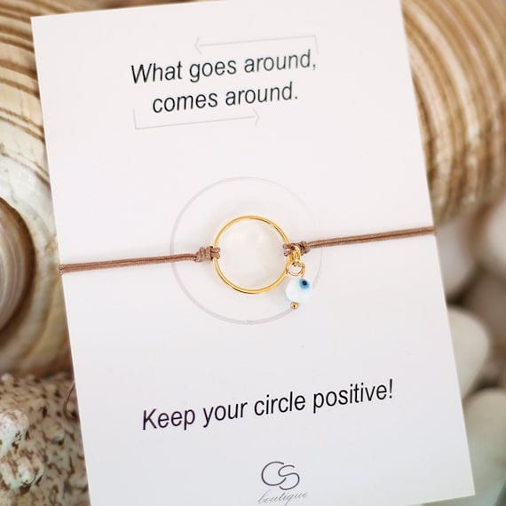 A minimal Karma  bracelet to keep the circle positive