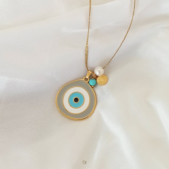 Böses auge kette, böses auge schmuck, griechisch schmuck, sommer