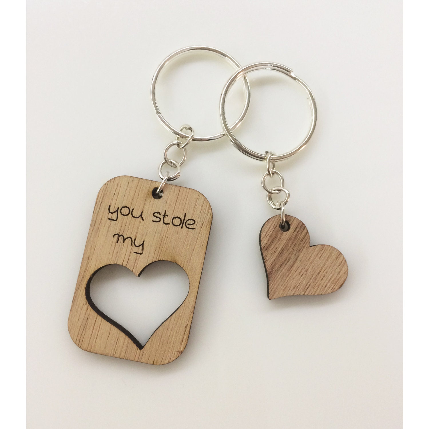 Buy Couple Keychains Couple Key Chain You Stole My Heart Love Online in  India - Etsy