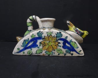 Antike Iznik Stil Vase: Persischer Öl Krug, Handdekoriert
