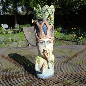 Amanda Popham Studio Pottery figurine. 'Thoughts of trees'. 2012