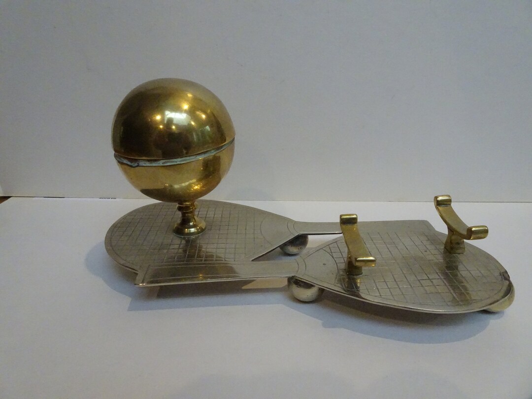 Early 20th Century Novelty Desk Set. Tennis Court. Tennis Memorabilia