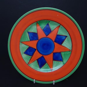 Early Large Clarice Cliff Bizarre Geometric Plate