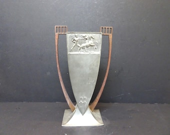 WMF Jugendstil Vase aus Zinn und Kupfer.  Ende des 19. oder Anfang des 20