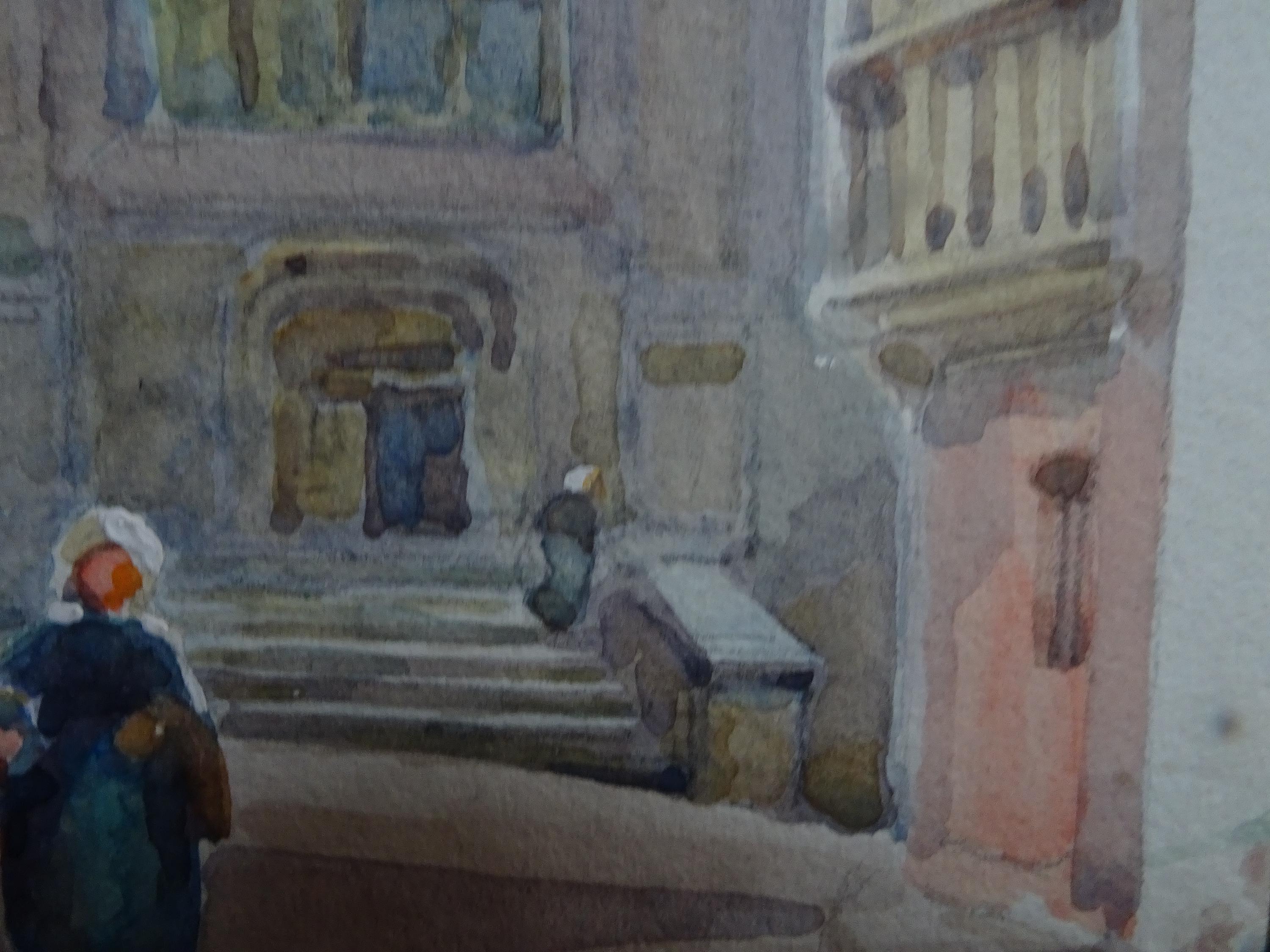 アンティーク　水彩画 オリジナルのアンティーク水彩画。署名なし。印象派風 - Etsy 日本