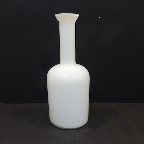 Vintage Scandinavian Tall White Glass. Holmegaard.