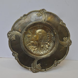 Art Nouveau Bronze Wall Charger. Circa 1910. Classic.