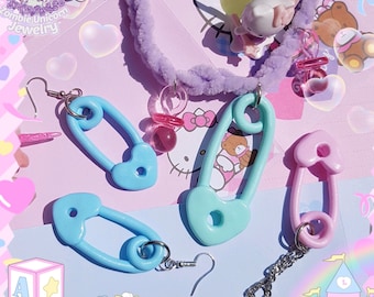 Safety Pin set / fairy kei / baby / pastel