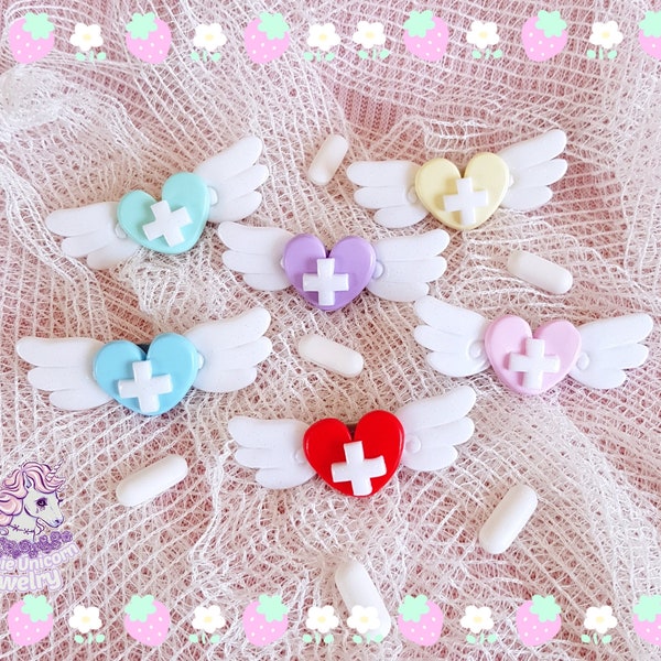 Heavenly Nurse hair clips / menhera / sickly cute / nurse