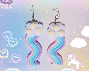 Shooting Rainbow earrings / fairy kei / space kei