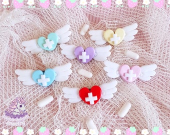 Heavenly Nurse hair clips / menhera / sickly cute / nurse