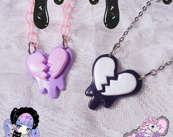 Broken Heart necklaces / menhera / yamikawaii
