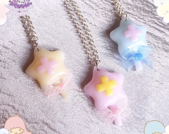 Space Nurse blood bag star necklaces