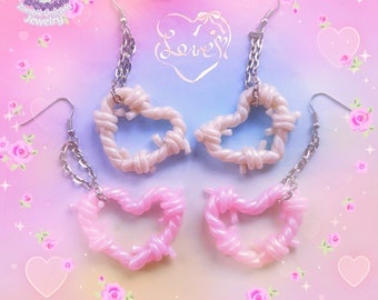 Cruel Heart earrings / girly kei / larme / yamikawaii