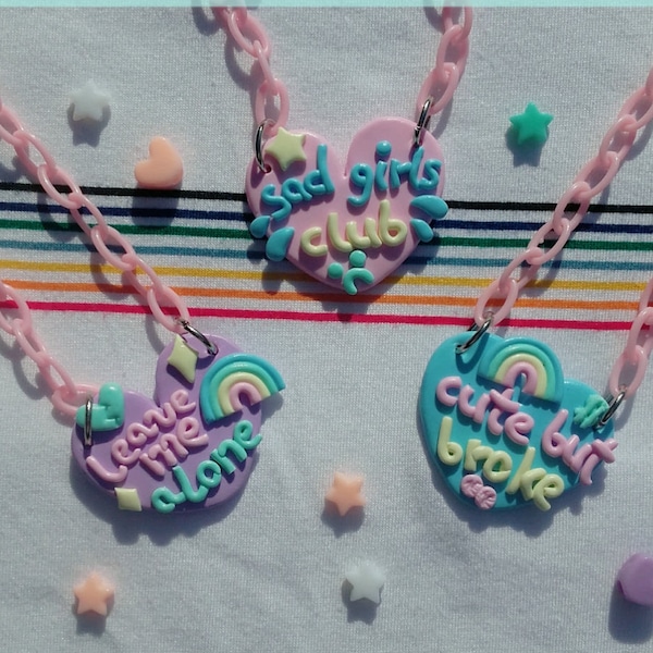 Current Mood necklaces fairy kei pop kei tumblr