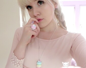 Cute macarons necklace