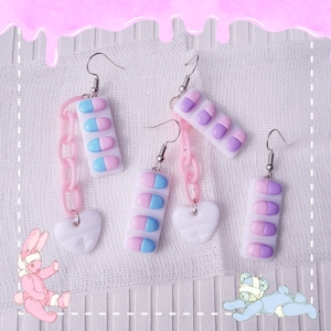 Medi-cute mismatched earrings /  menhera / medikawaii / sickly cute