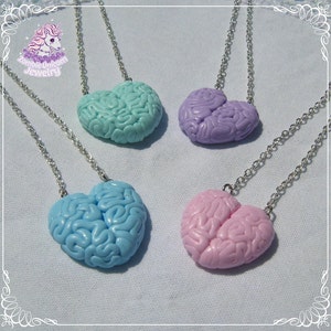 Love with your brain necklaces / menhera / creepy cute / pastel goth