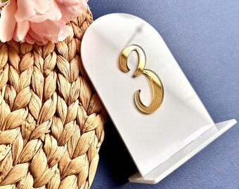 Arch Acrylic Wedding Table Numbers: Modern Midcentury Table Sign