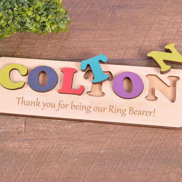 Wedding Thank you gift, Thank you for being our Ring bearer name Puzzle, Thank you Flower Girl gift, Thank you for being our Flower Girl