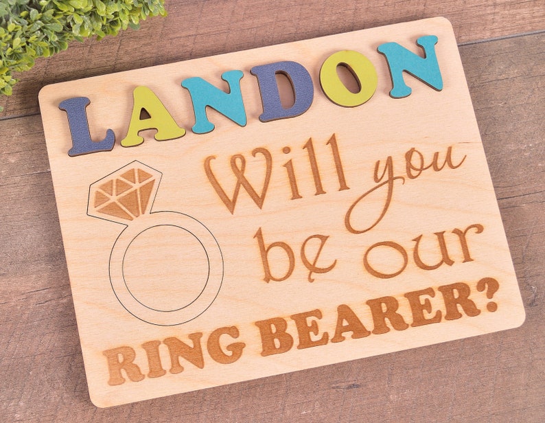 Will you be my ring bearer puzzle will you be our ring bearer proposal Ask Ring Bearer gift flower girl ring bearer puzzle ring security image 8